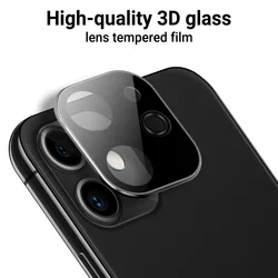 Premium Luxury Camera Lens Protective Cover with Glass Film Protection - 4Pcs (12 Pro Max)