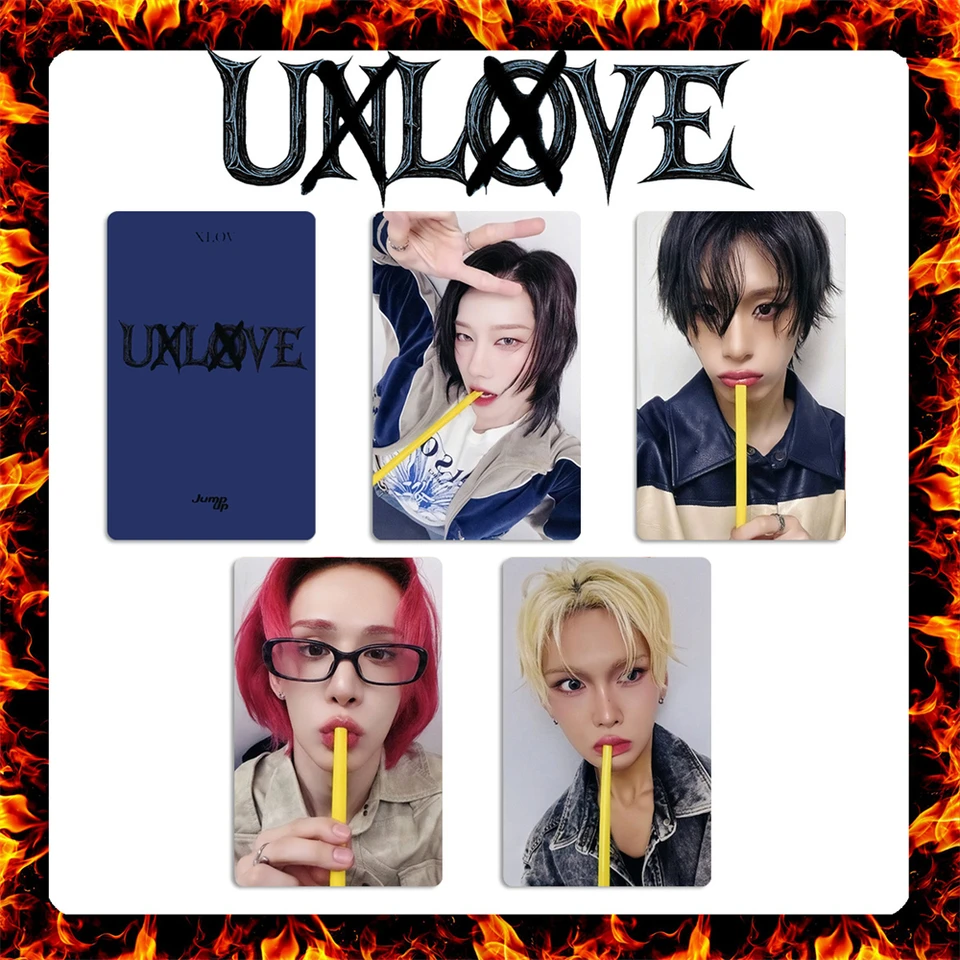 4Pcs KPOP XLOV Photocards UXLXVE Album Postcard Member Two-Sided