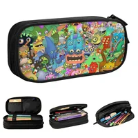 My Singing Monsters Music Game Pencil Case Cute Pen Box Bag Girl Boy Large Storage School Supplies Zipper Pencilcases 1