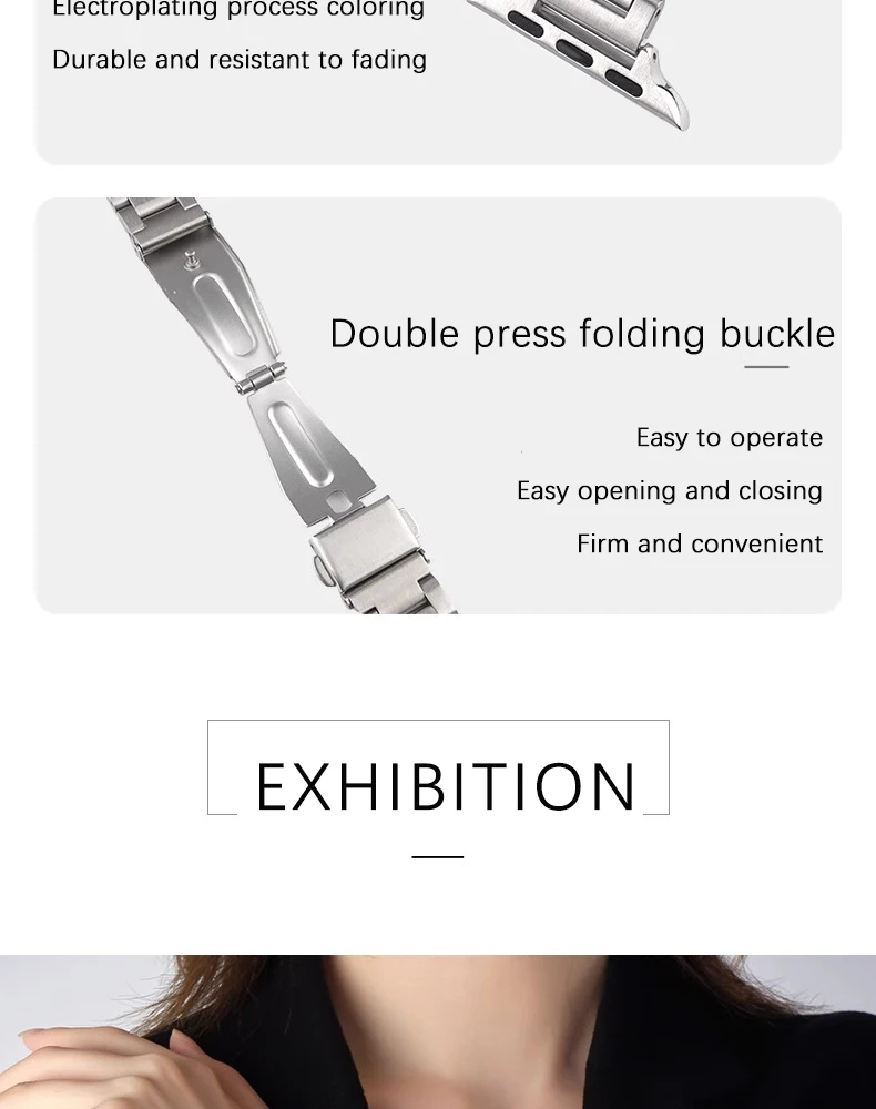 Women Strap For Apple Watch Ultra 6 7 8 Band SE 49mm 44mm 40mm 41mm Slim Stainless Steel Bracelet For iWatch 3 42mm 38mm Strap