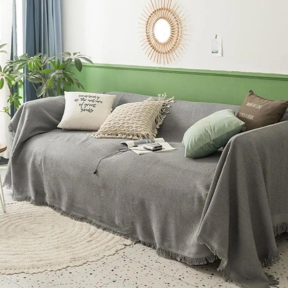 Sofa Cover Furniture Cover Sofa Towel Cloth cover four seasons universal sofa cover full package full mat French ins wind cushion towel