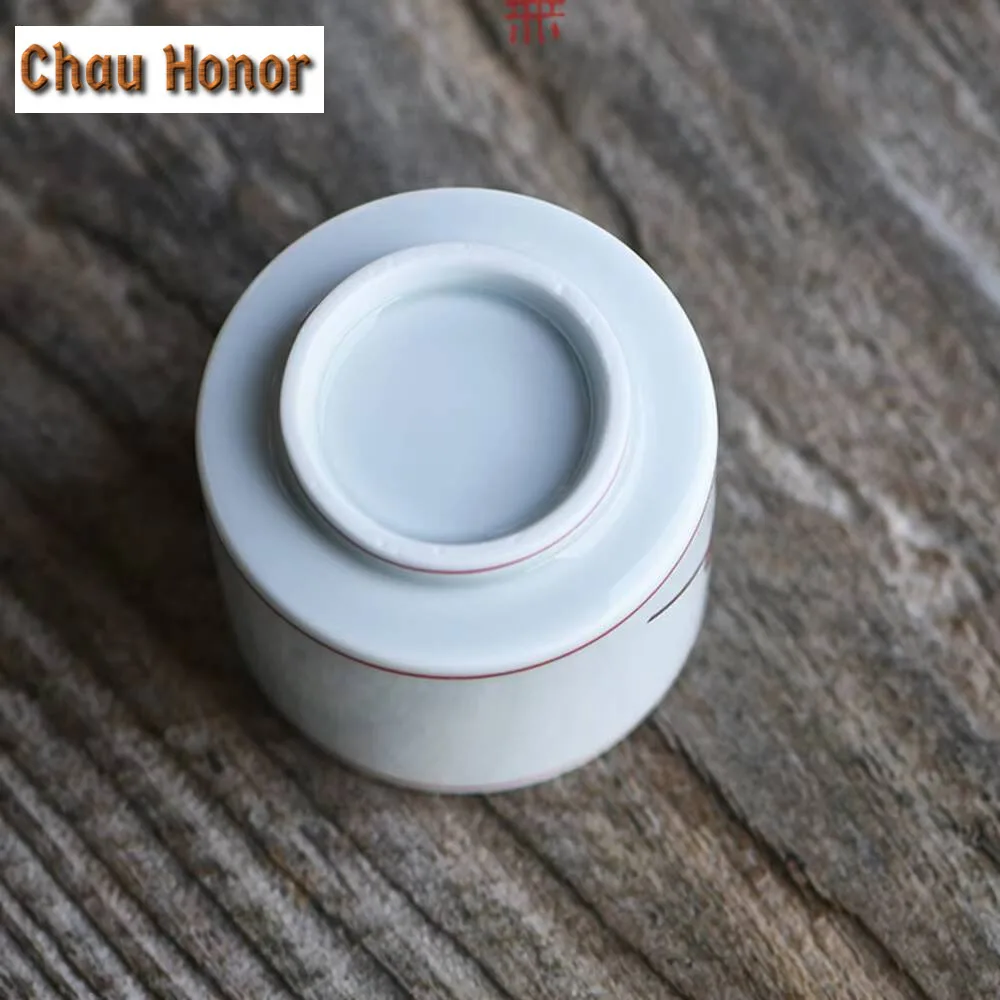 120ml Dunhuang Wall Painting Tuan Fan Ceramic Teacup Creative Large Straight Mouth Cup Antique Puer Tea Bowl Coffee Mug Teaware