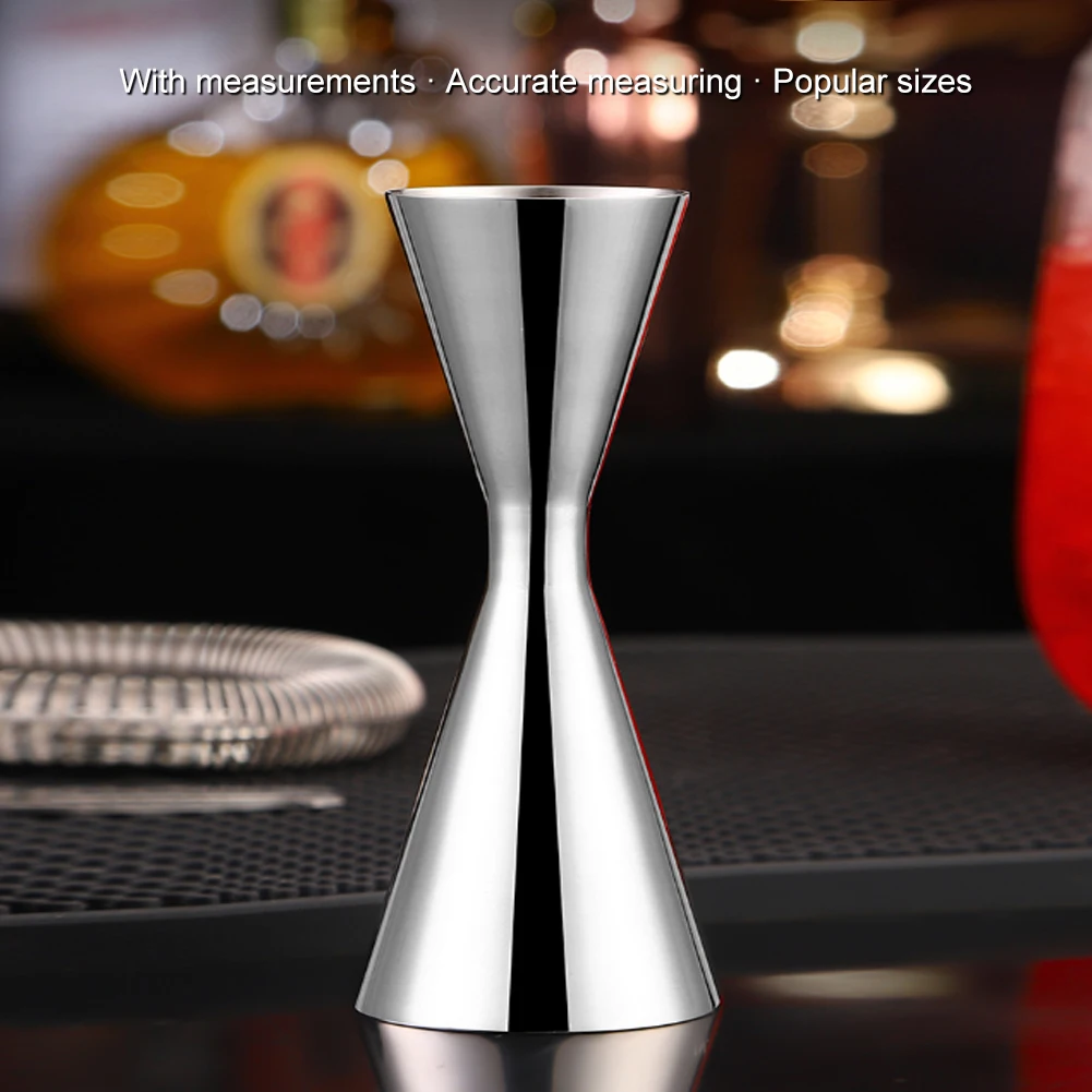 Description Picture 4 of item30/45ml Jigger for Bartender Stainless Steel Cocktail Jigger with Measurements Double-Headed 1/2oz for Home Bar Party Club Tool
