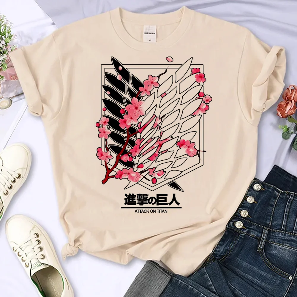 

Attack on Titan Tee women anime summer t-shirts girl funny clothes