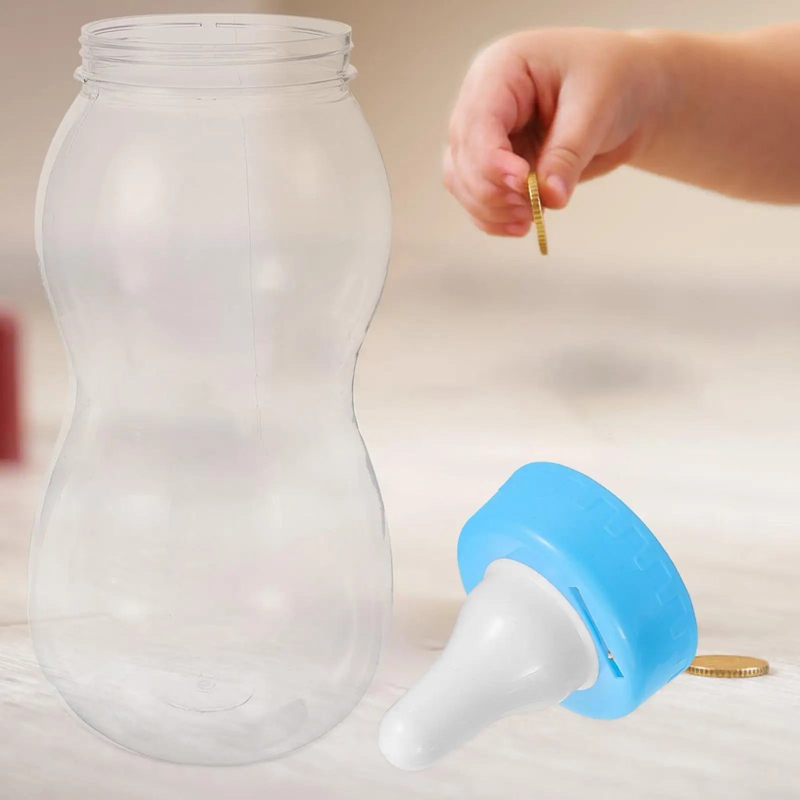 Piggy Bank for Girls Travel Water Bottle Money Pot Car Decor Saving Boys Container 3