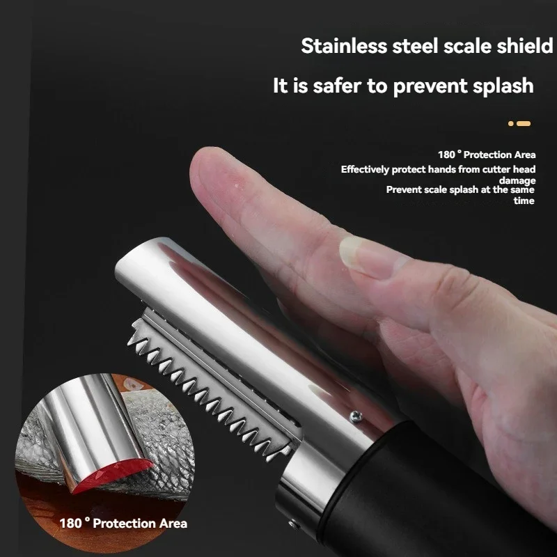 Portable Fish Scaler Cordless Electric Fish Scaler Remover Fish Scraper Cleaner Seafood Tools Fish Remover Cleaner Wireless