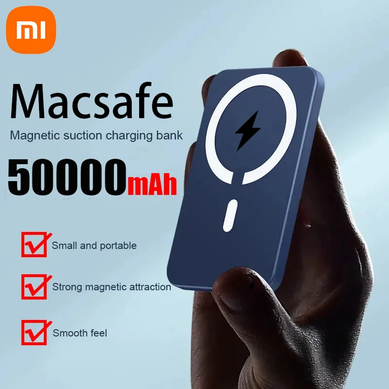 Xiaomi 500000mAh Magnetic Wireless Power Bank External Portable Battery Pack iphone 12 13 14 15 Pro Max power bank