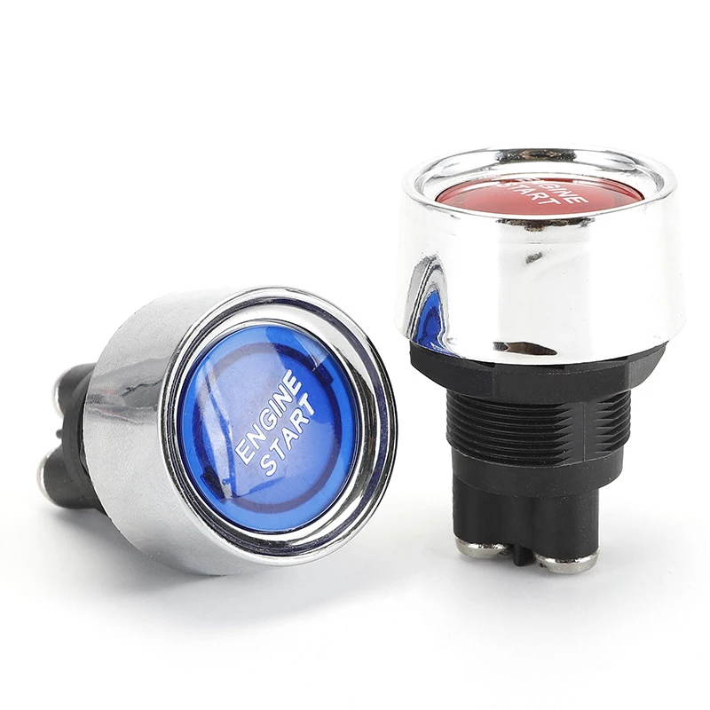 SPST 순간 키리스 푸시 단추 스타터 스위치 ON OFF, 마린 RV 자동차 엔진 시동 점화 스위치, 1PC, 12V 50A, 3 핀