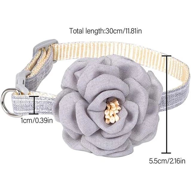Cat Collar With Flower Adjustable Buckle Pet Camellia Collar For Small Cats Dogs Cute Kitten Neck Ring Necklace Pet Supplies 6