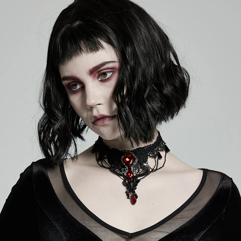 

PUNKRAVE Women's Necklace Gothic Gorgeous Gem Necklace Fashion Delicate Butterfly Decal Evening Dinner Gown Necklace
