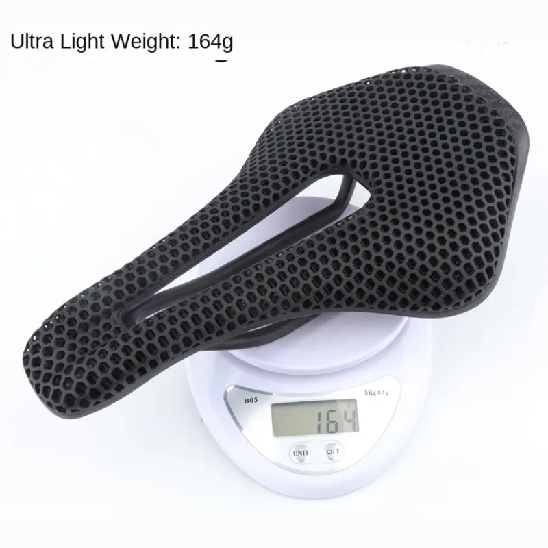 

3D Printed Bicycle Saddle Carbon Fiber Ultralight Hollow Cycling Seat MTB Road Bike Seat Cozy Honeycomb Cushion Bike Accessories