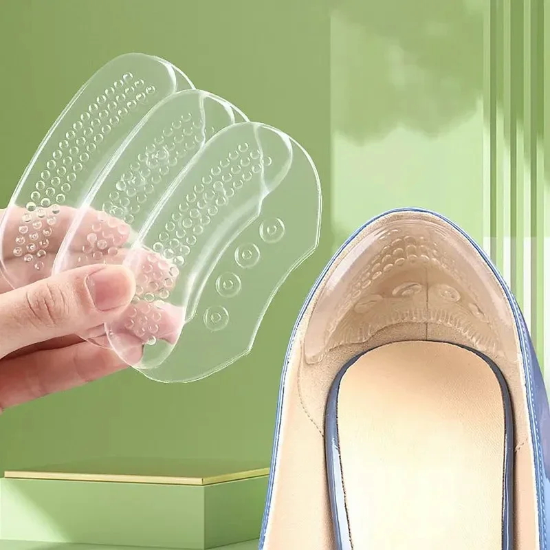 Heel Protector Heel Protector Pads Heel Cushion Protector High-quality Silicone Heel Protectors Women's High Heels Non-slip Pads Foot Care Products Adjustable Size Shoe Accessories