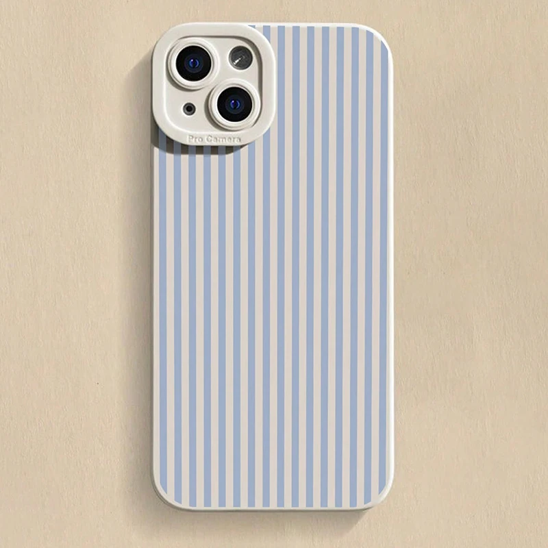 Pink Striped Painted Anti-Drop Phone Case Cover