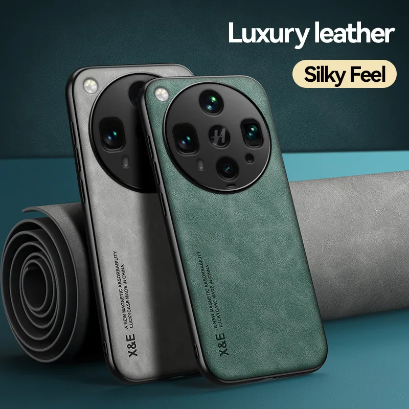 Vintage Durable Skin-Feeling PU Leather Phone Cover with Lens Protection