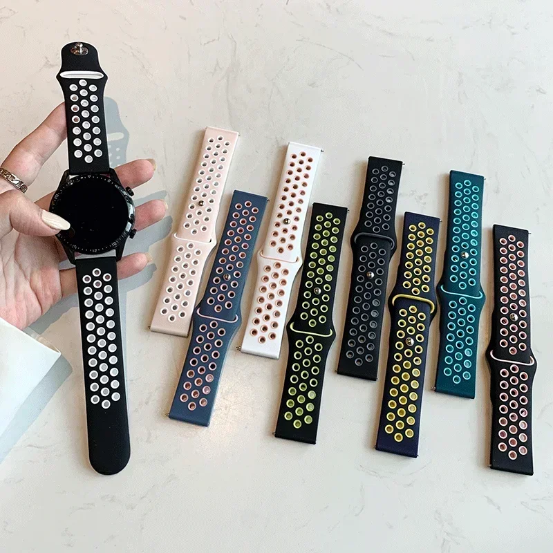 Stylish 22mm Silicone Watch Strap - Versatile Design