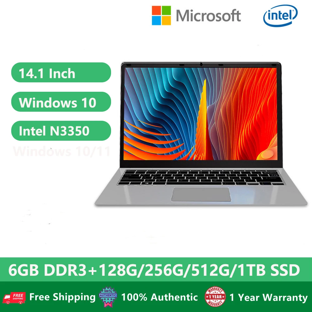 Cheap Student Notebook Laptop Computer Windows 10 Netbook Gaming 14.1