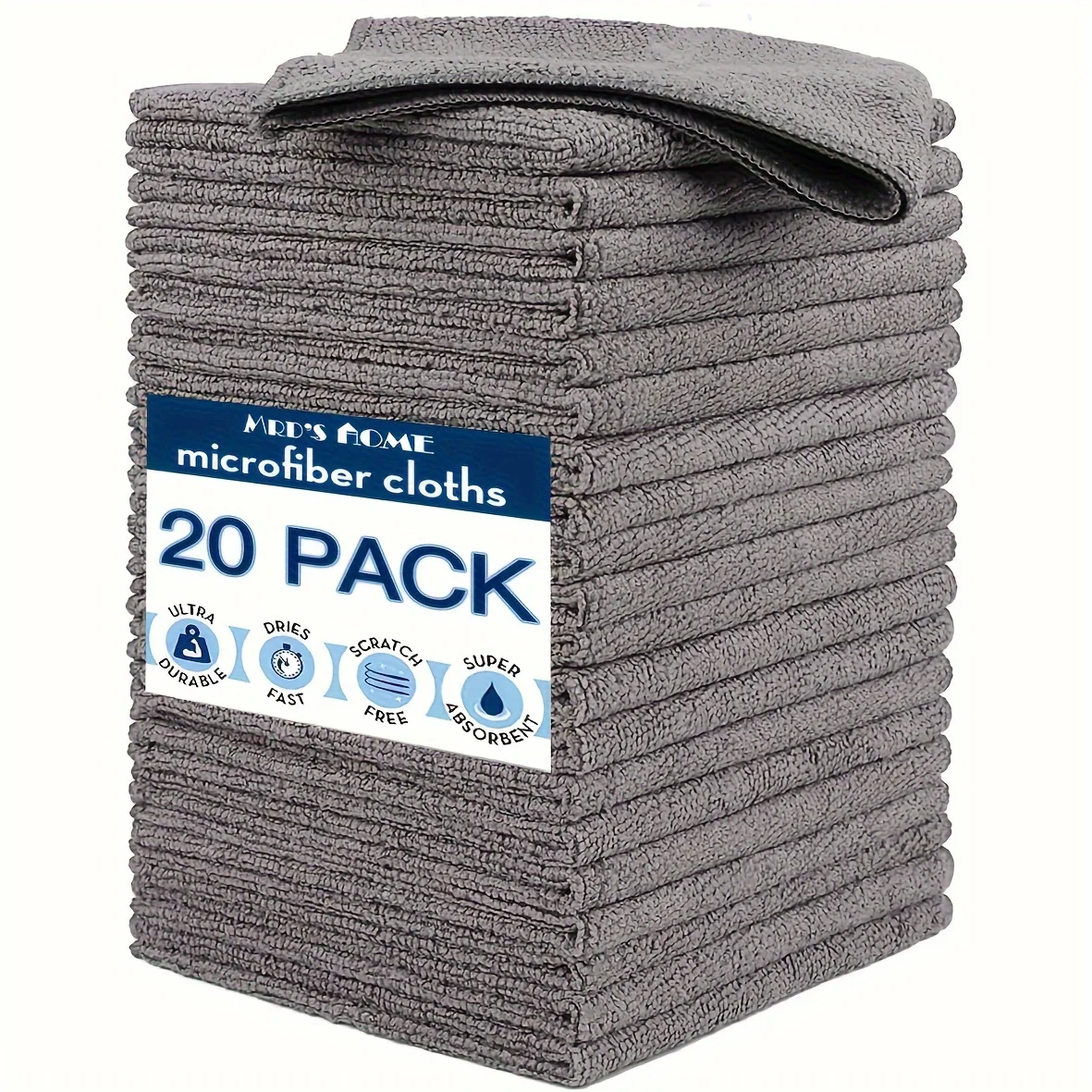 Ultra Absorbent Microfiber Cloths - Efficient Cleaning Towels for Kitchen, Bathroom, Car, and Glass