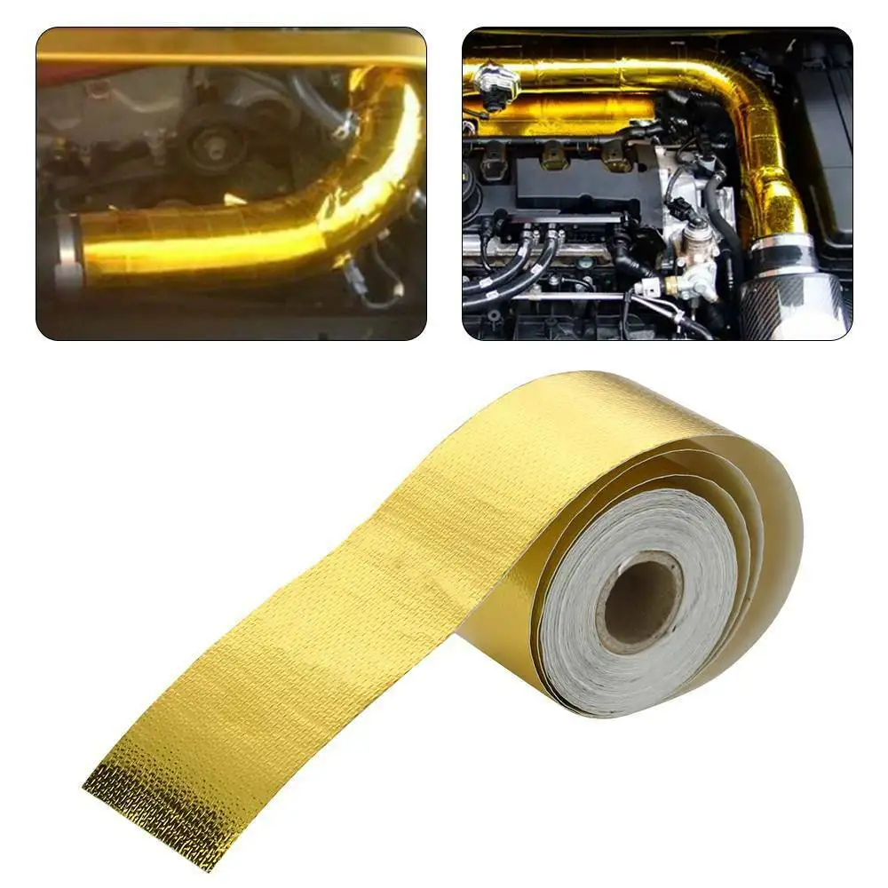 Nastro Adesivo Termico Alluminio 10mx5cm - Isolante Calore E Fiamma Per Auto E Motori - Foto 7