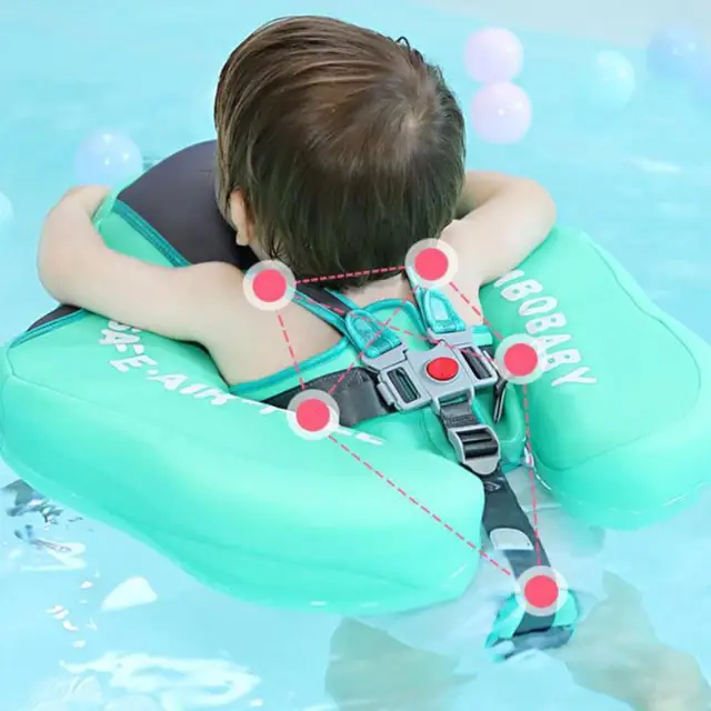 Non-Inflatable Baby Baby Float Neck Swimming Ring Waist Buoy Trainer Pool Swimming Swim Accessories Tub Toys Rings B3T3 2