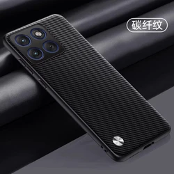 Elegant Hard Matte Leather Non - slip Business Case - Fashion Shell for Motorola Signature Edge (Frosted Black)