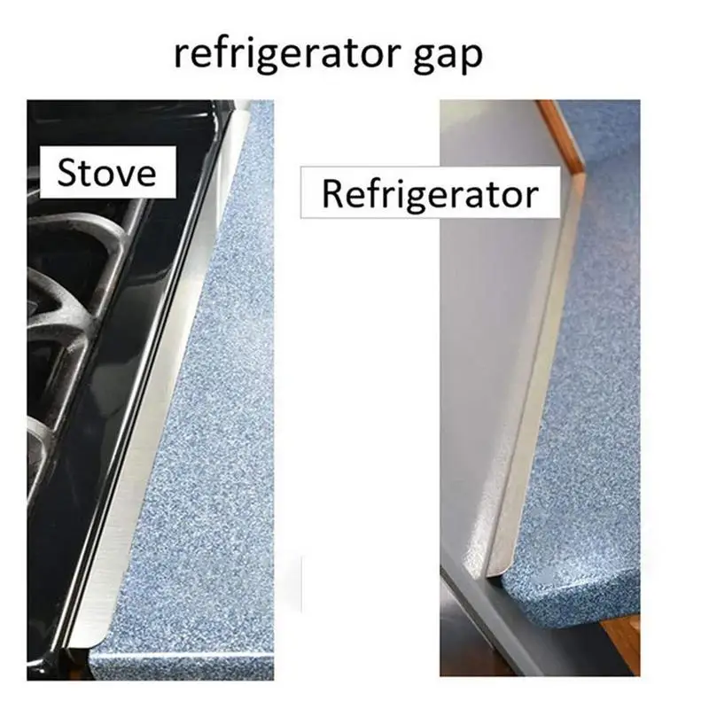 2PCS Stove Gap Covers, 25.6 Long & 0.4 Wide Stove Counter Side Gap  Guards, Oven Gap Filler with Stainless Steel, - AliExpress