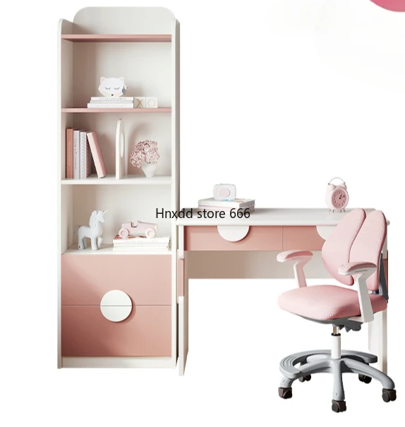 Children's desk Bookcase Integrated study table Household student writing table