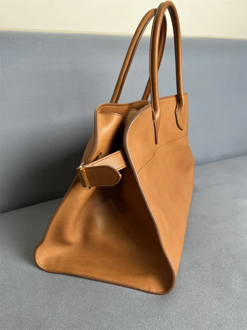 Women's Senior Margaux 15 Large Capacity Handbag Fashion Luxury Designer Genuine Leather Handbag Commuter Tote Bag Women's Bag