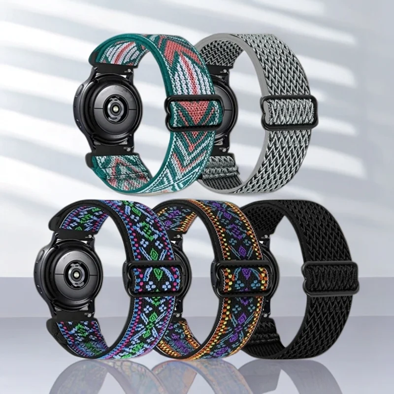 Pack of 5 Premium Nylon Elastic Wristbands - Multiple Sizes Available