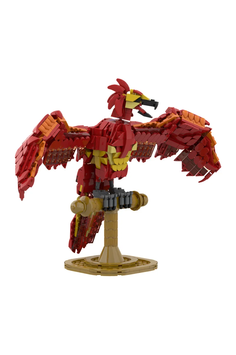 Moc Feuer Phoenix Fawkes Modellbau steine magische Phoenix Bestellung göttliche Bestie Phoenix Firebirds montiert Ziegel Spielzeug Geschenk – Detail 8