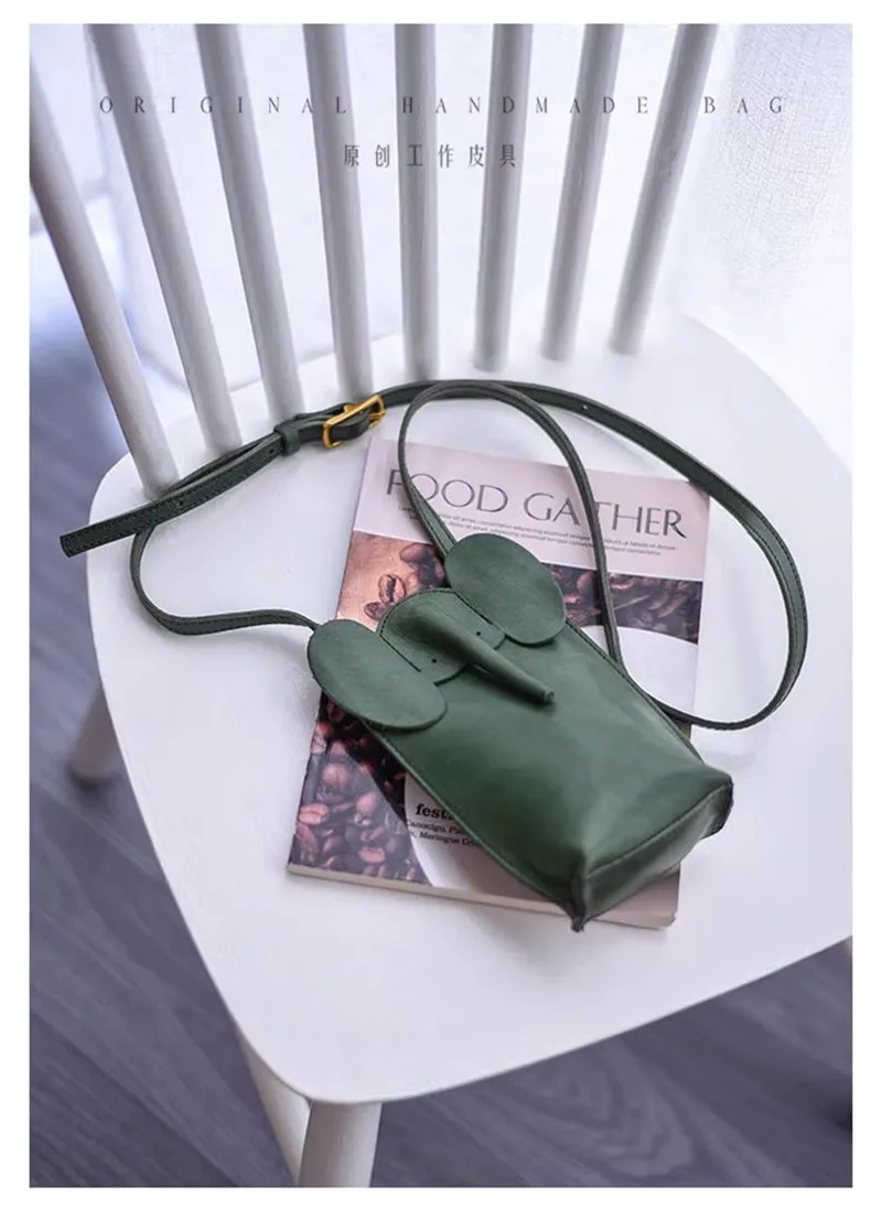 Pndme Mode Luxus erste Schicht Rindsleder Frauen niedlichen kleinen Handy tasche Designer täglich leichte echte Leder weibliche Umhängetasche – Detail 13
