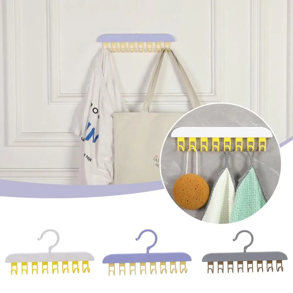 

Multifunctional Sling Clothes Hanger Multi-hook Convenient Wall Organizer Storage Rack Door Space Saving Home Wardrobe Clot Z3K5