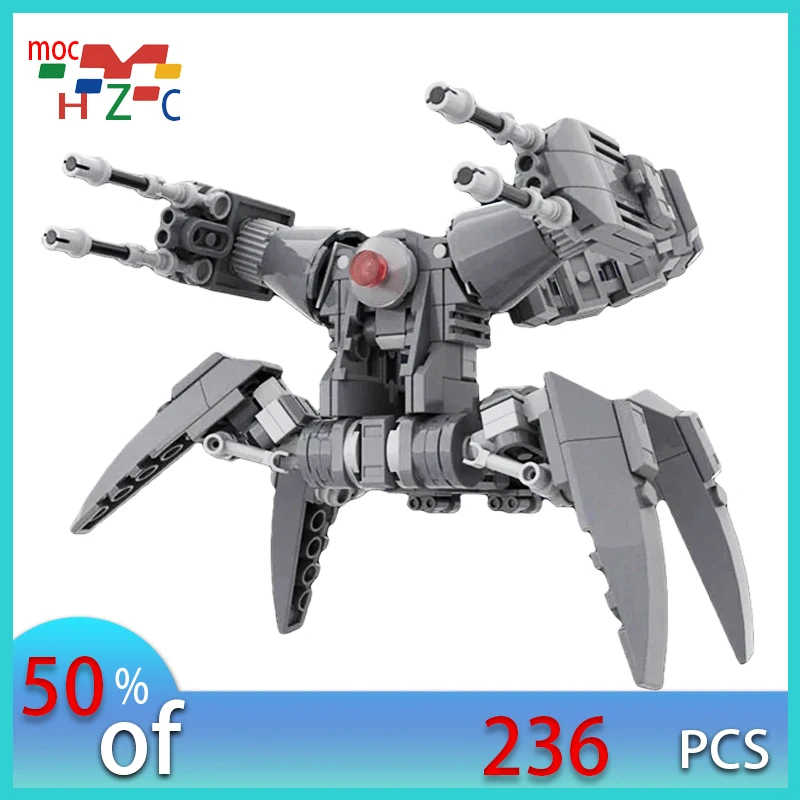 

Bricklink MOC Space Wars Weapon Robot Scorpenek Annihilator Droid From The Fetts of Book Building Blocks Kid Toys Gifts