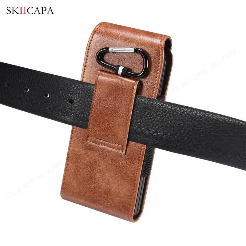 Genuine Leather Fanny Pack Phone Pouch with Belt Clip