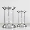 Sand Clock Empty Hourglass Bottle Container DIY Silvery Three Pillars Sandglass Metal Timer Accessories Home Decor Timekeeper 1