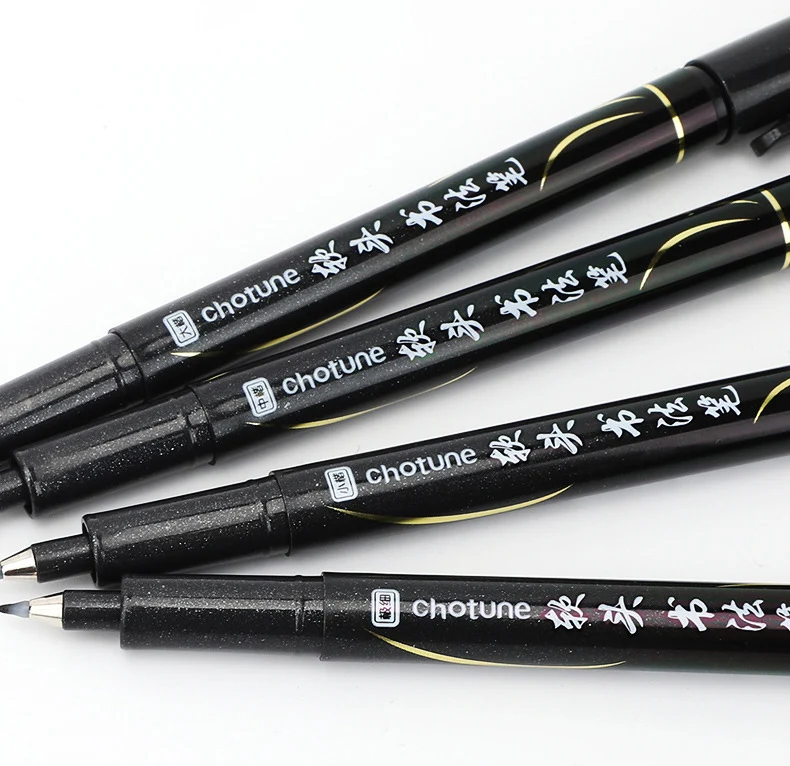 3 Stück/Set Kalligraphie-Malstift, chinesische Pinselstifte zum Schreiben, Schriftzug, Unterschriften, weiche Pinselspitze, nachfüllbare Tinte, Kunsthandwerk – Detail 7