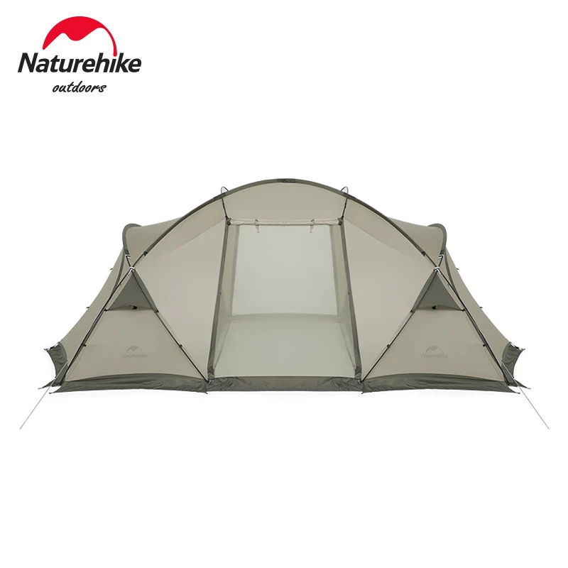 

Палатка Naturehike туристическая на 2-4 человек, семейная двухслойная Всесезонная, Модифицированная туннельная купольная, 2 отдельные комнаты, 1 зал, 15 м2