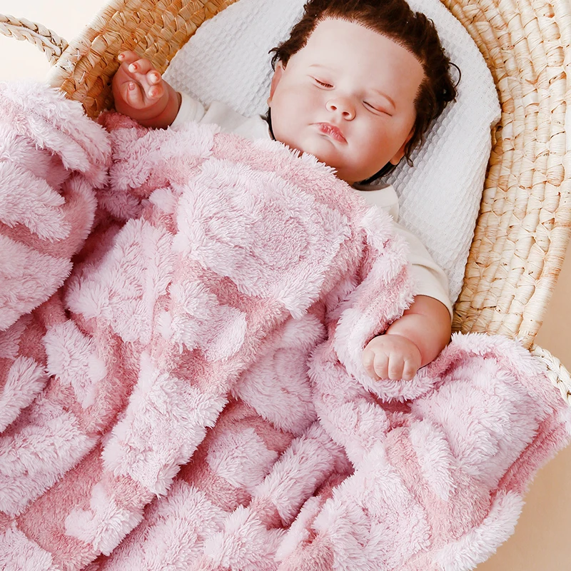 1pcs baby blanket blanket in autumn and winter, thickened, soft, comfortable, air-conditioned, and comfortable Child Accessories 2