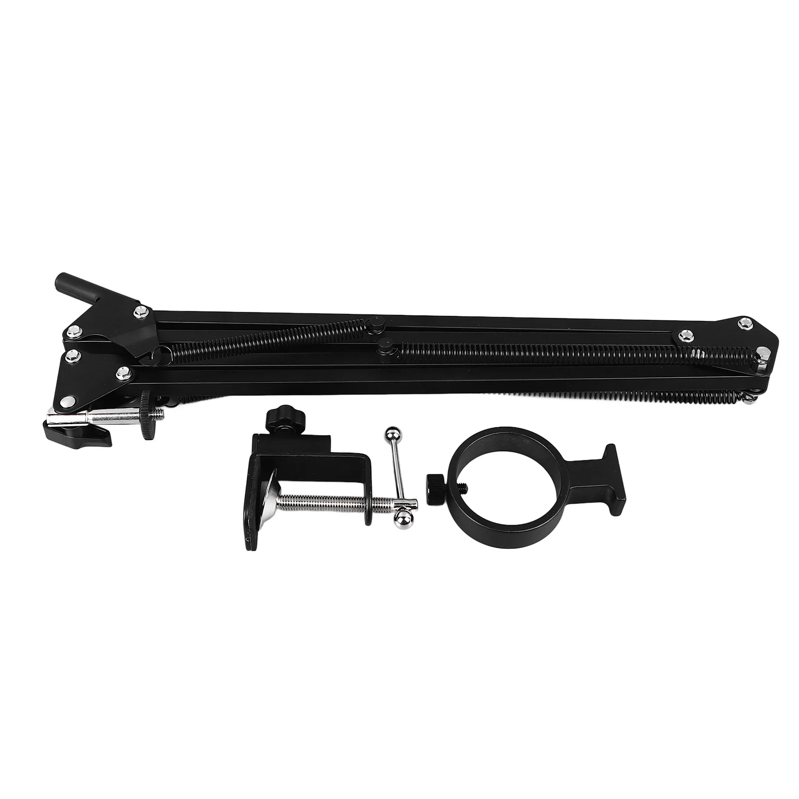 Adjustable Microscope Arm Monocular Microscope Flexible Stand 360 Degree Adjustable Arm and 42mm Lens Ring Set Industrial Camera