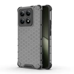 Honeycomb Clear Shockproof Hybrid TPU Transparent Anti-Fall Phone Case for Xiaomi 13T (Black)