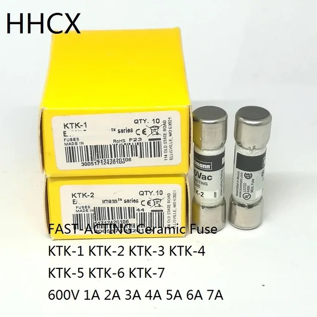 10 個ヒューズ KTK-R-1/2/3/4/5/6/7/8/9/10/12/15/20/25/30 1A