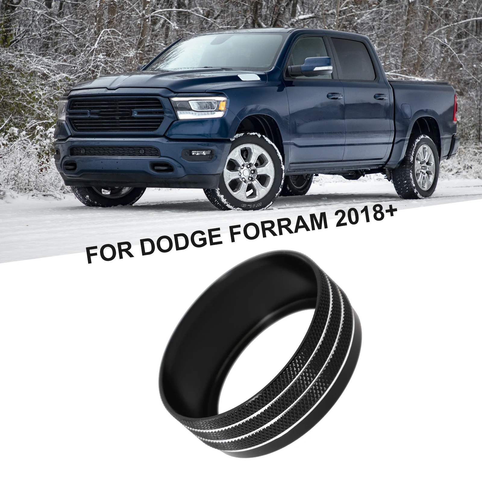 

Черное кольцо для Dodge for RAM 1500 2018 2020