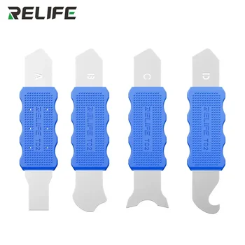 RELIFE TD2 Kit di strumenti di riparazione universale per telefono Lame di smontaggio Strumento di apertura a leva Piede di porco in metallo Kit di smontaggio Spatola per telefono