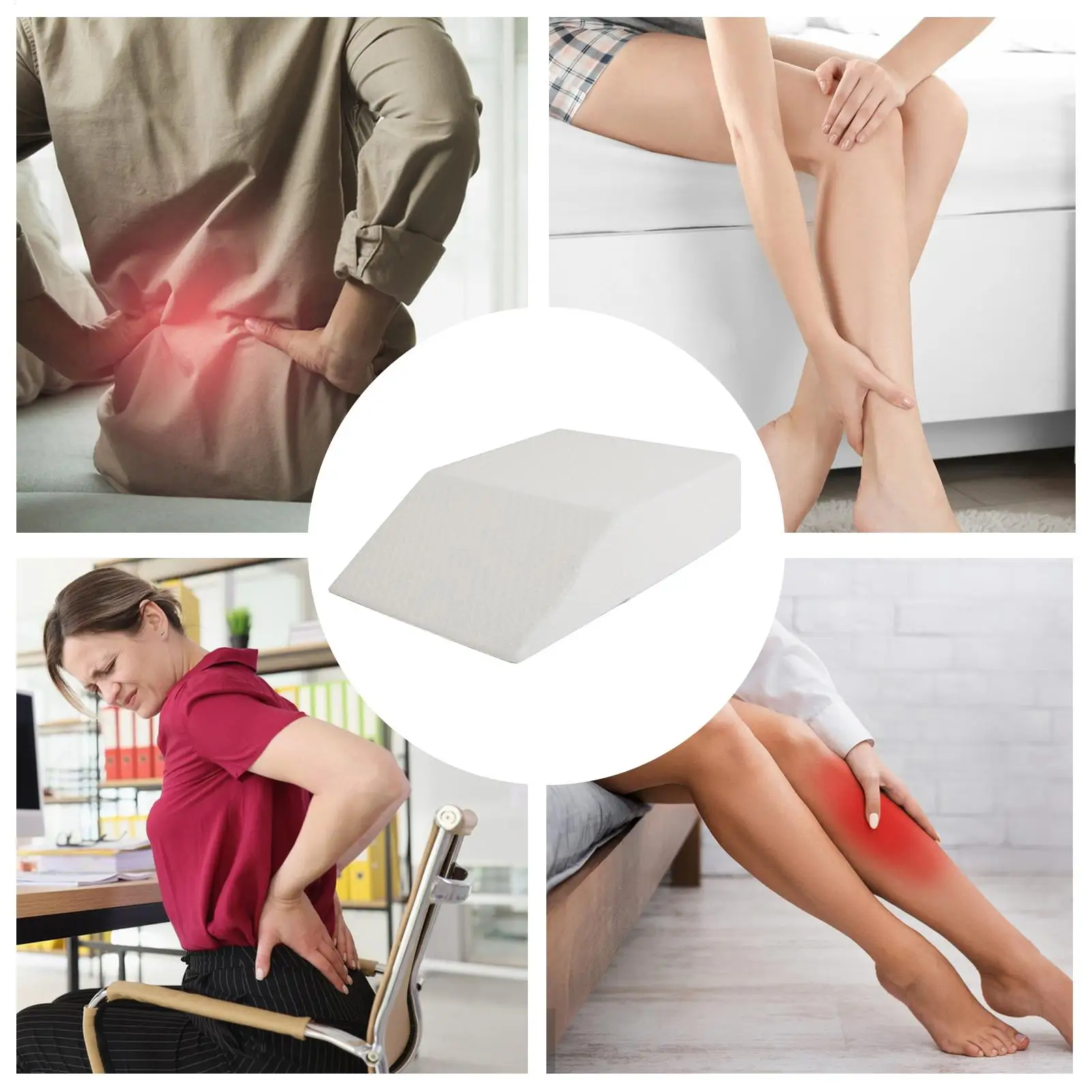 Leg Elevation Pillows Ergonomic Soft Breathable Bed Wedge Ankle Bolster Body Positioner Pillow For Sofa Couch Bedroom Living