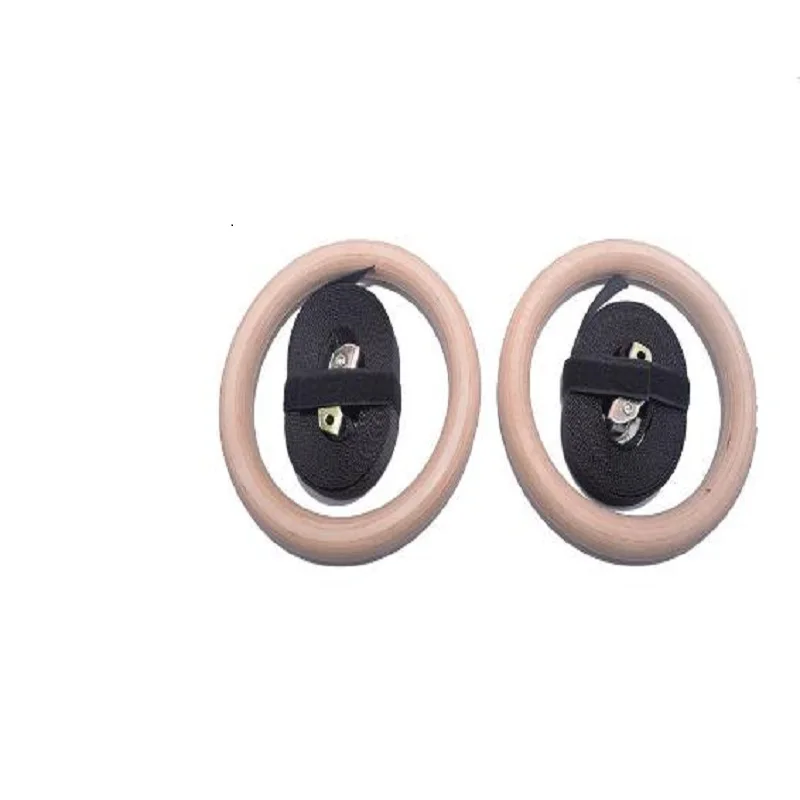 1pair/lot wood wooden 1.1" Portable Gymnastics Rings home fitness Gym crossfit strength training