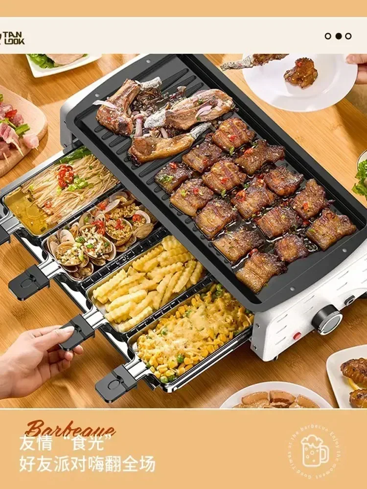 Innovative Home Electric Grill - Smokeless for Clean Cooking. Multifunctional & Non-Stick. Perfect for Kebabs. 2