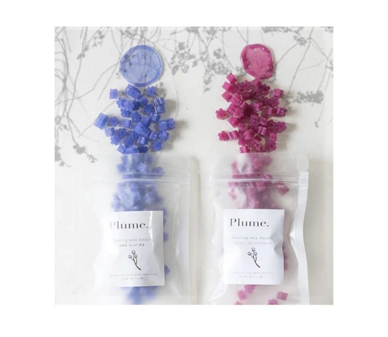 Description Picture 5 of item60pcs Sakura Wax Seal Beads Translucent Jade Pearlescent Mixed Color DIY Envelope Wedding Invitation Ancient Stamp Making Tools