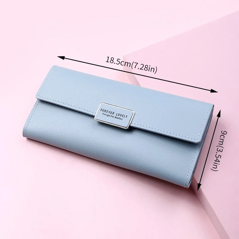 Fashion Women Leather Wallet Hasp Purse Clutch