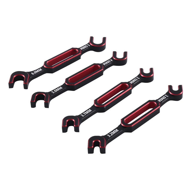 더블 엔드 범용 스패너 턴버클 렌치, RC카 Traxxas Axial SCX10,1, 3-3.2 3.5-3.7 4-5 5.5-6mm, 4 개