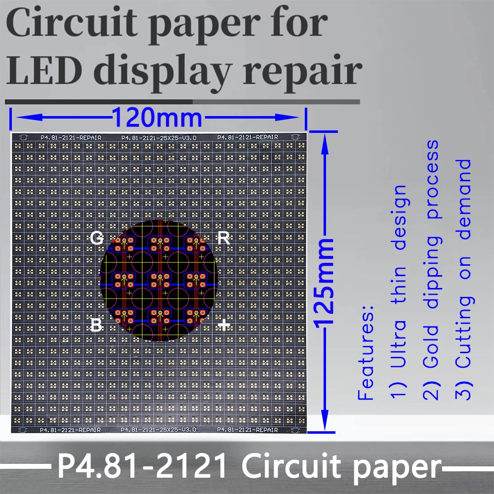 P4.81-1921-2121(VL) 회로 용지, 일반적인 수직 램프, 손상된 PCB 패드..