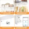 96 Inches Closet System, 8FT Walk In Closet Organizer with 3 Shelving Towers, Heavy Duty Clothes Rack 4